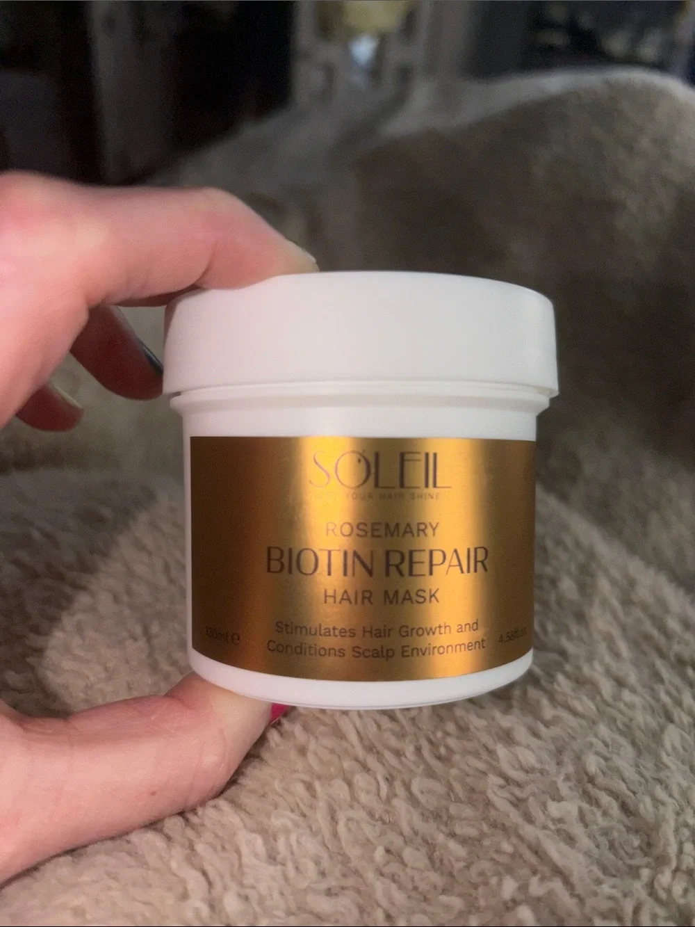 NWT SOLEIL SOLEIL Rosemary Biotin Repair Hair Mask Size: Size:4.58 fl. oz.